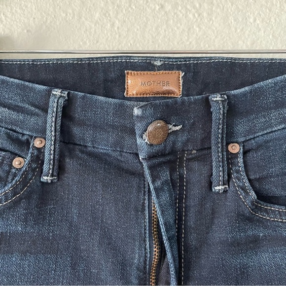 MOTHER High Waisted Looker Skinny Jeans in Coffee Tea or Me Women’s 24 Blue - Picture 7 of 16